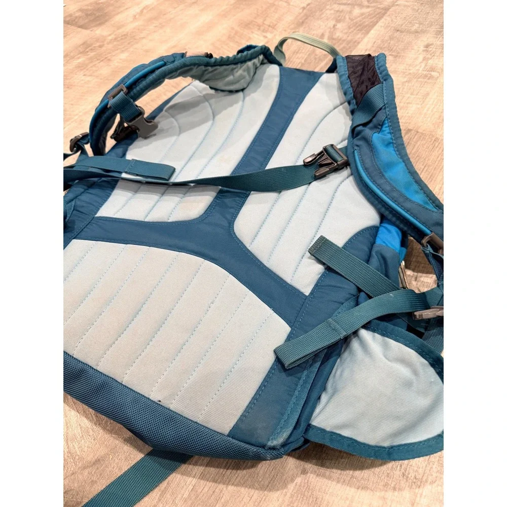 The North Face Surge II Backpack Blue Teal Laptop Travel Hiking Daypack